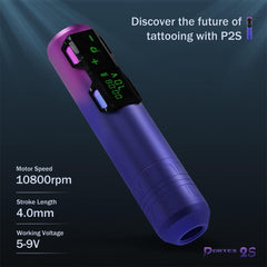 EZ P2S (4.0mm) GRADIENT Color Wireless Tattoo Machine Beginners Tattoo Kit - EZTATTOO