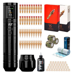 EZ Evotech Pro Wireless Tattoo Machine Extra Grip Tattoo Kit - EZTATTOO