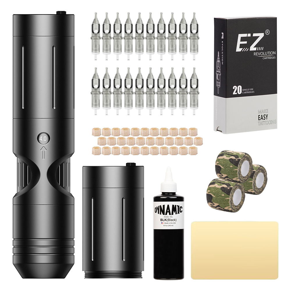 EZ P3 Adjust Stroke wireless Machine Beginners Tattoo kit - EZTATTOO