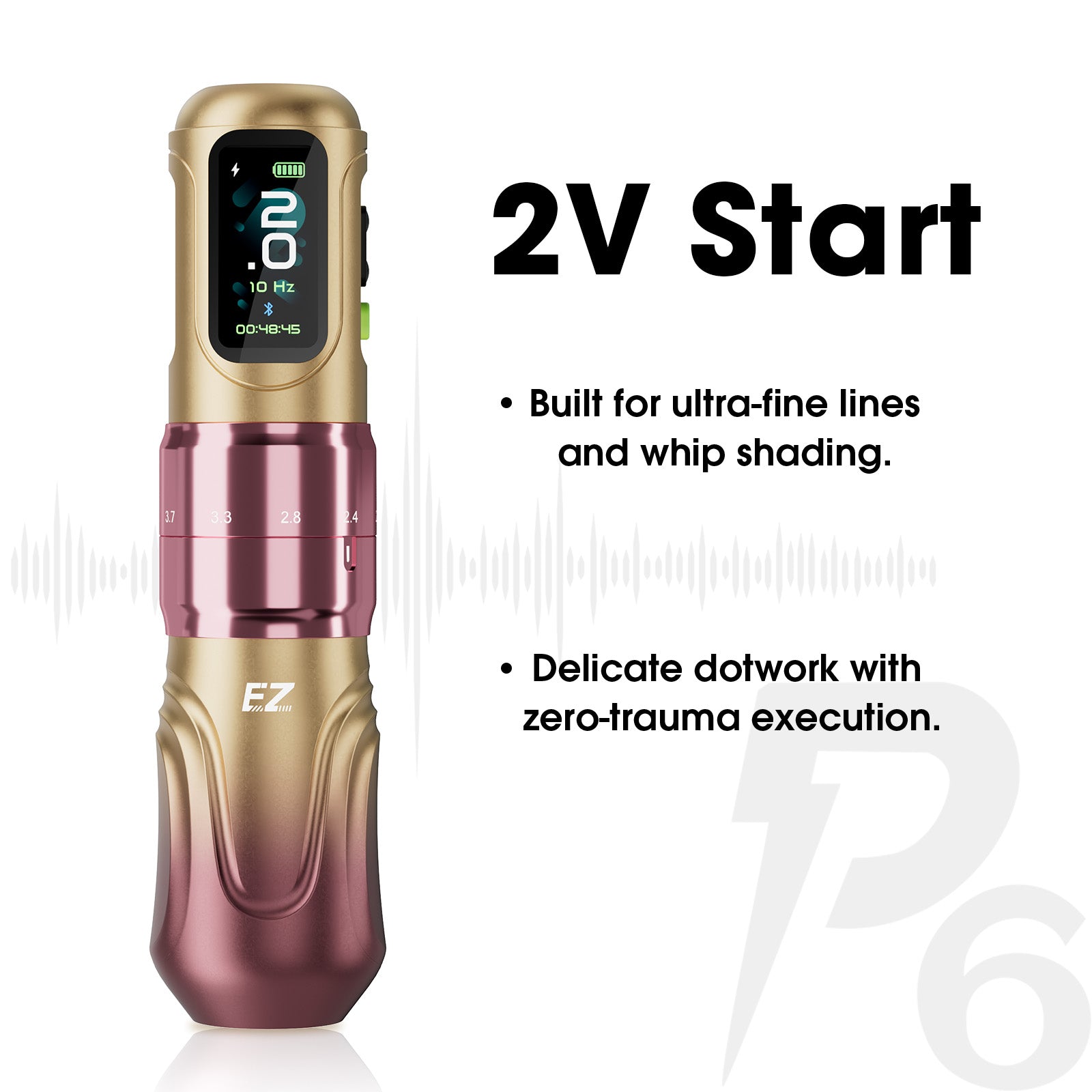 EZ P6 Adjustable Stroke Wireless Tattoo Machine - EZTATTOO