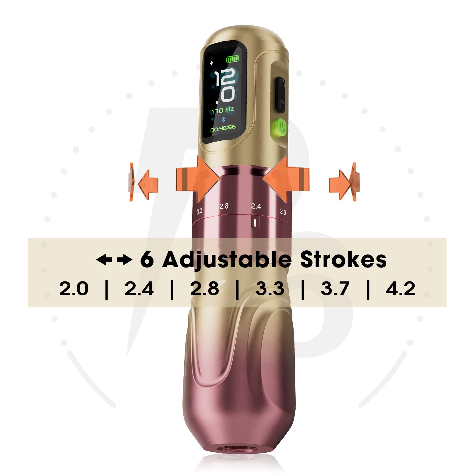 EZ P6 Adjustable Stroke Wireless Tattoo Machine - EZTATTOO