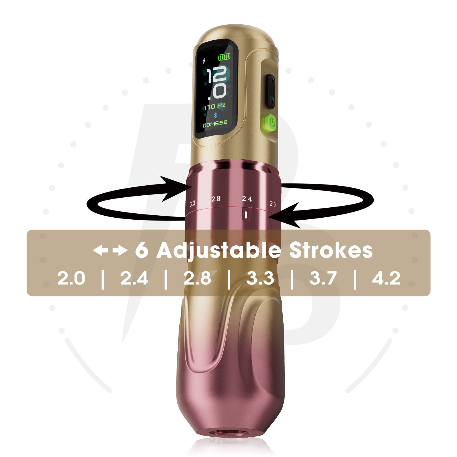 EZ P6 Adjustable Stroke Wireless Tattoo Machine - EZTATTOO