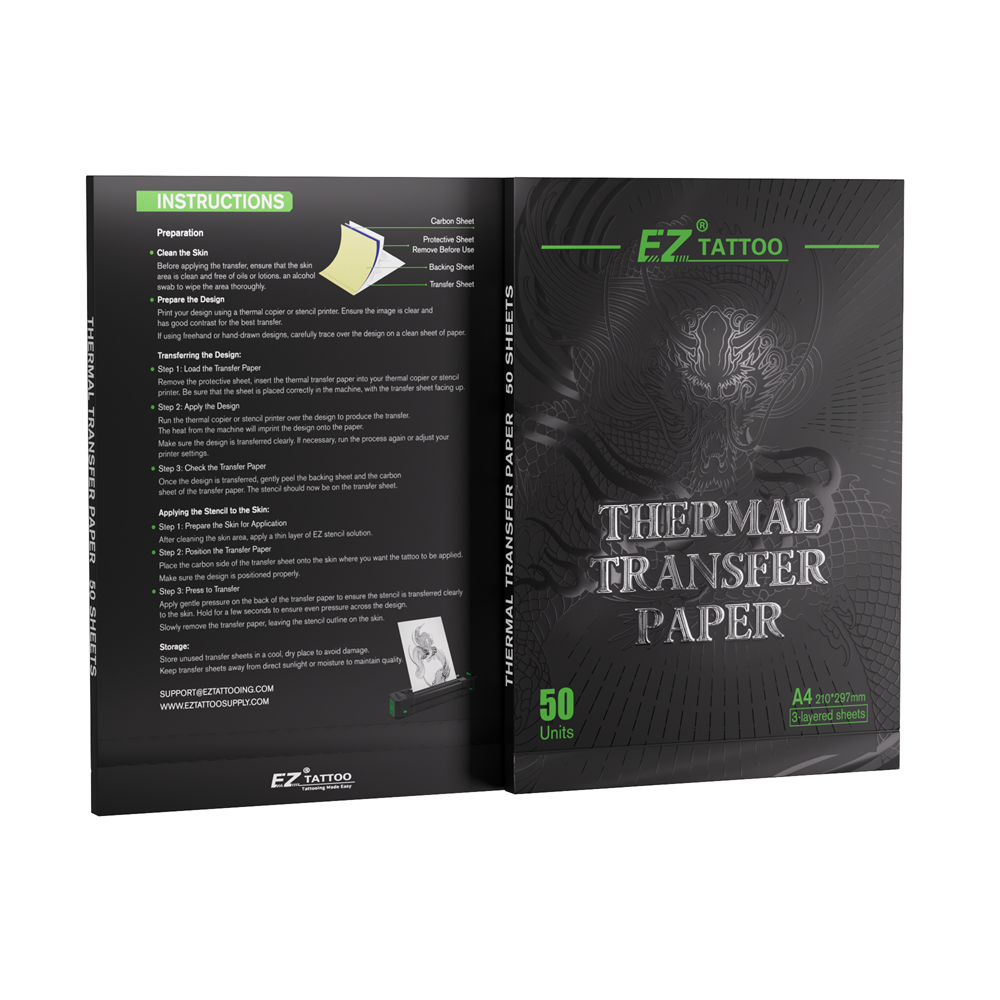 EZ Thermal Transfer Paper — Tattoo Stencil Paper(20/50pcs/8"x11") - EZ TATTOO SUPPLY