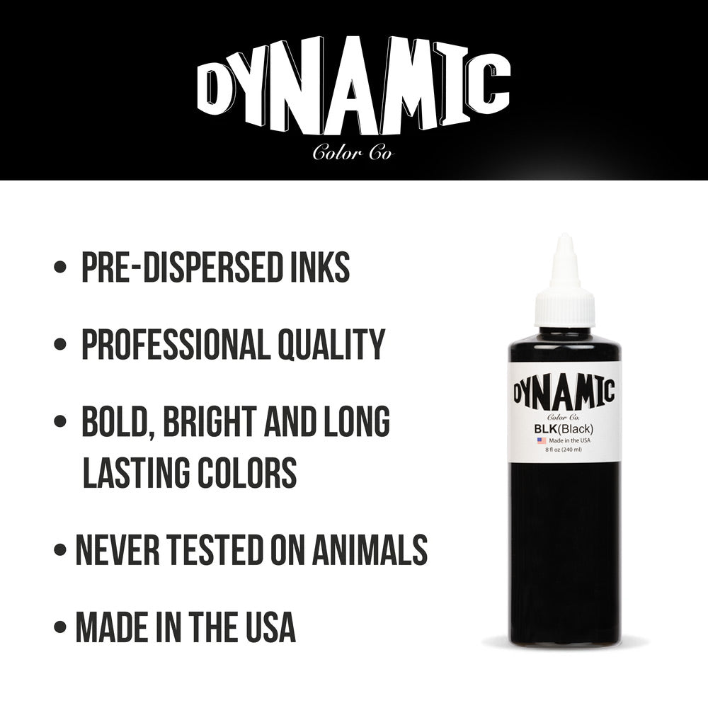 Dynamic-Black Tattoo Ink - 8 oz. Bottle - EZTATTOO