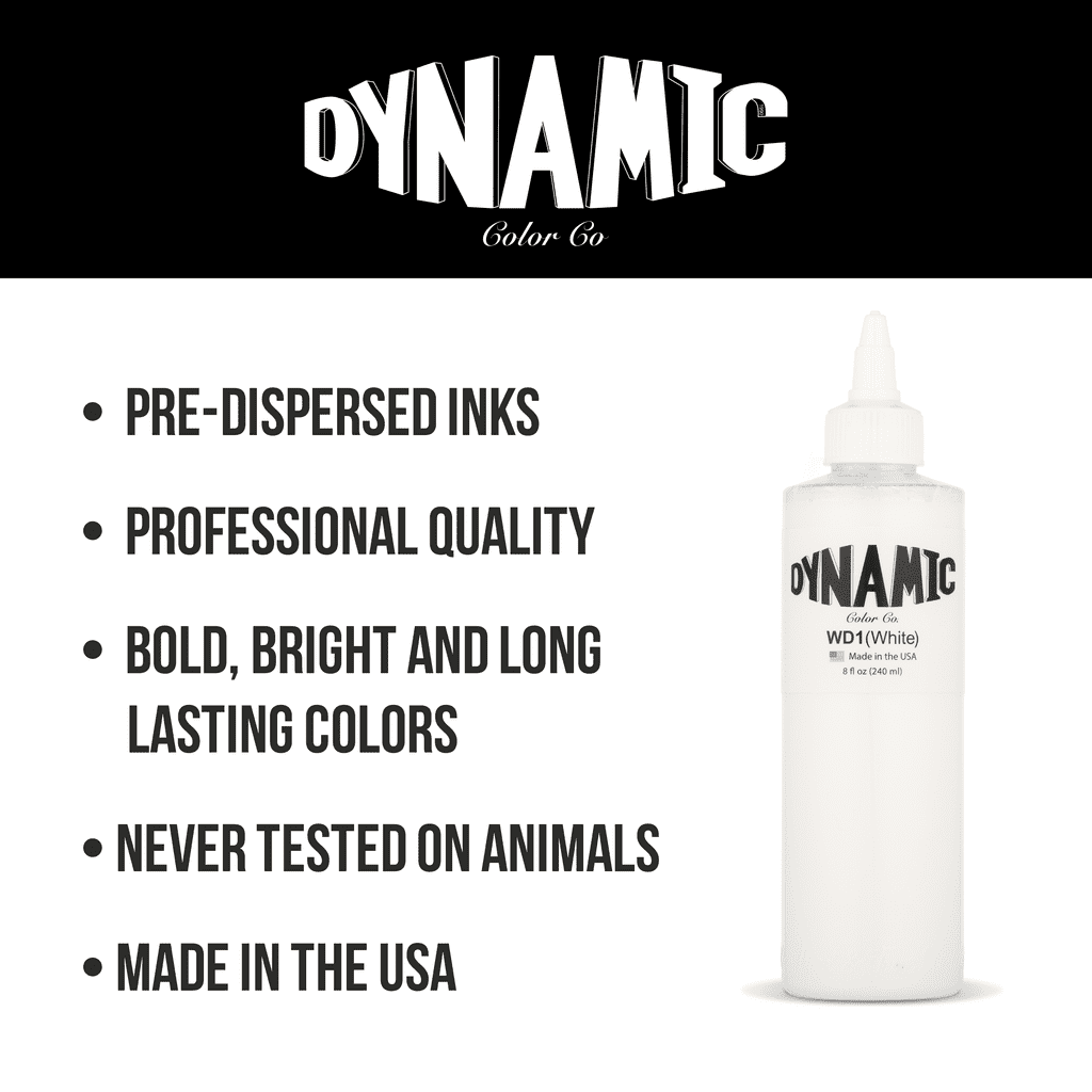 Dynamic-White Tattoo Ink - 8 oz. Bottle - EZTATTOO