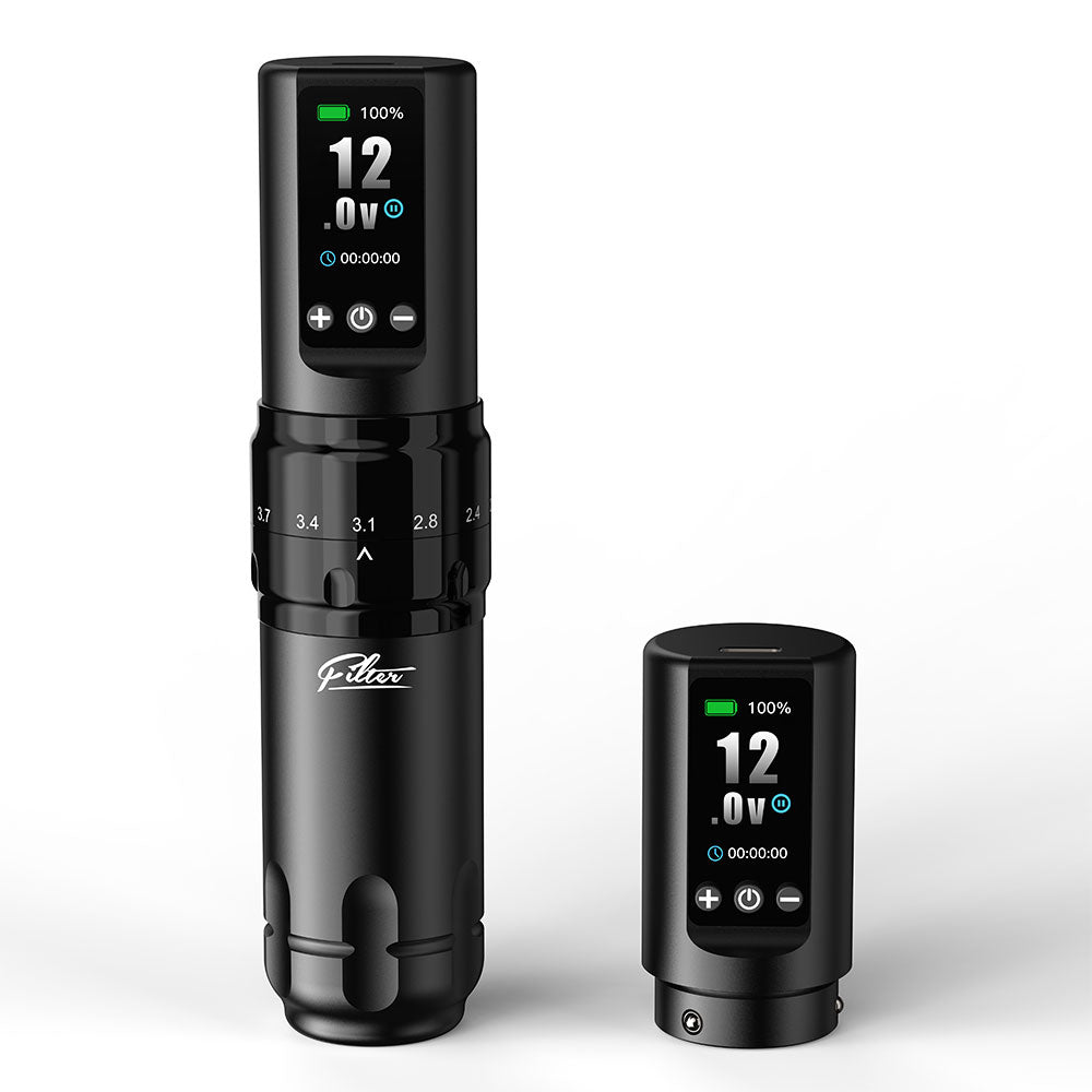 Filter X30 Six Options Adjustable Stroke Wireless Tattoo Machine Beginners Kits - EZ TATTOO SUPPLY