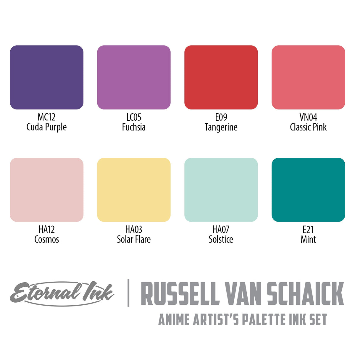 Artist's Palette Series: Russell Van Schaick-Anime Inspiration Set-Eternal Tattoo Ink - EZTATTOO